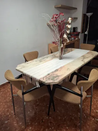 Mesa de mármol Travertino