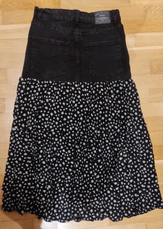 Falda Midi denim y floral T 40