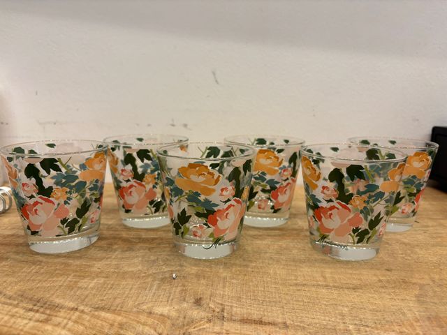 Baroni Home Set 6 Bicchieri Fiori