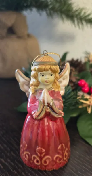 Ángel campanilla vintage porcelana