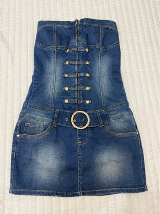 Mono Falda Vaquero con Cinturón