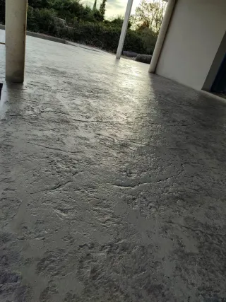 Pavimento impreso imitación piedra