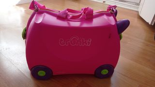 Maleta infantil Trunki rosa. Dos unidades.