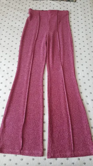 Look fiesta pantalón acampado fucsia brillante M