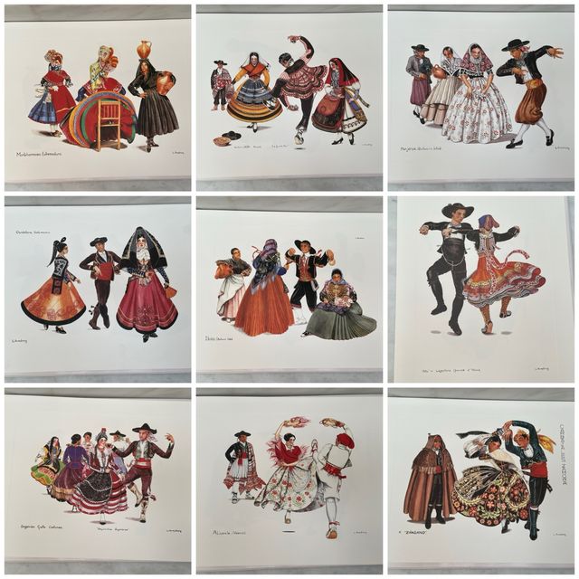 18 reproduciones de acuarelas