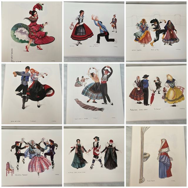 18 reproduciones de acuarelas