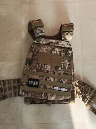 Chaleco Lastrado 10kg Camuflaje/Weighted vest 10kg