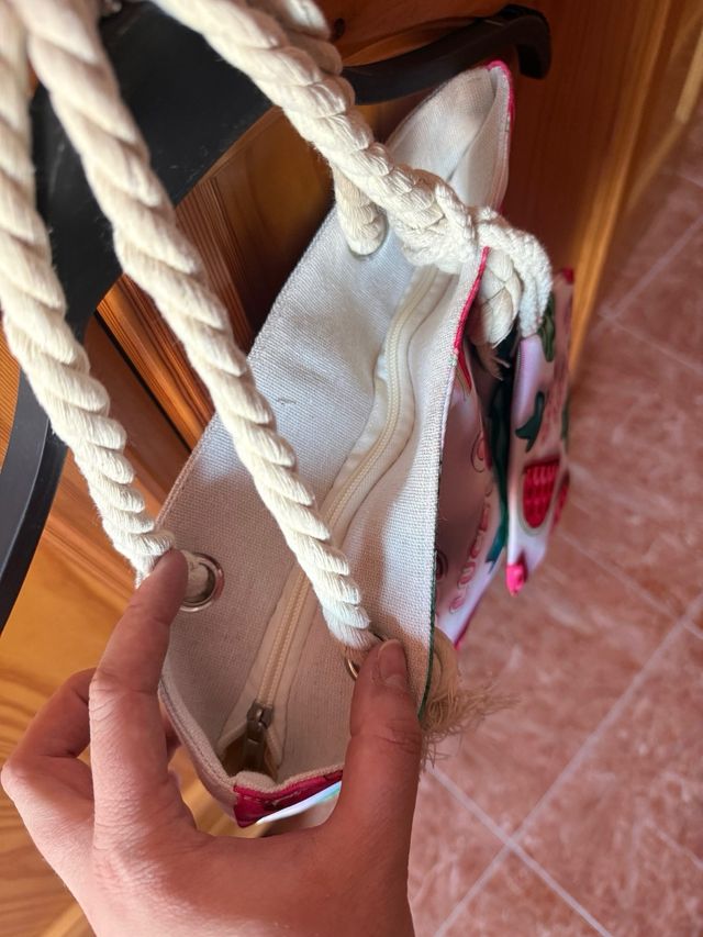 Mini bolso tela estampado sandías