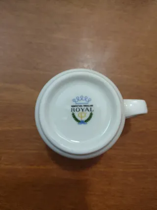 Set 5 tazzine caffè con profilo dorato