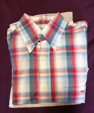 Camisa Lacoste Talla M Cuadros