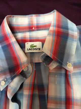 Camisa Lacoste Talla M Cuadros