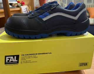 Zapatos de seguridad FAL negros y azules