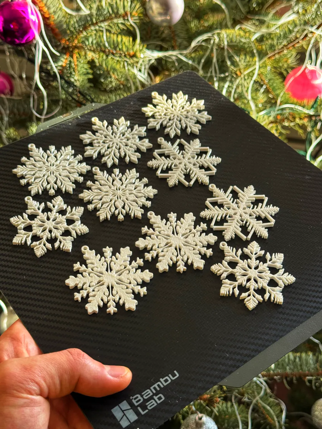 10 Copos de Nieve Decoración Navideña