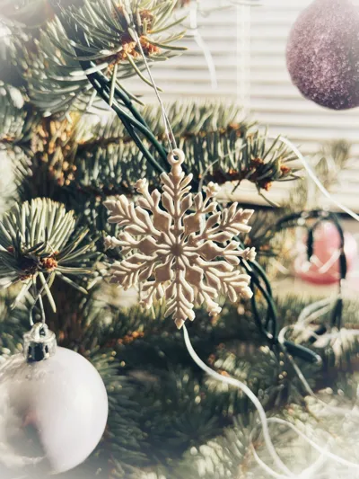 10 Copos de Nieve Decoración Navideña