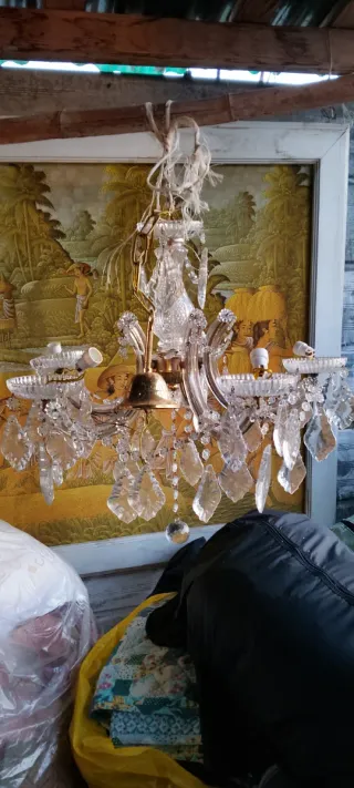 Lampadario Barocco Cristallo Vintage