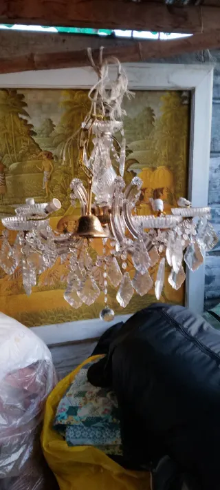 Lampadario Barocco Cristallo Vintage