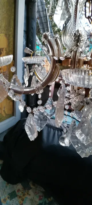 Lampadario Barocco Cristallo Vintage