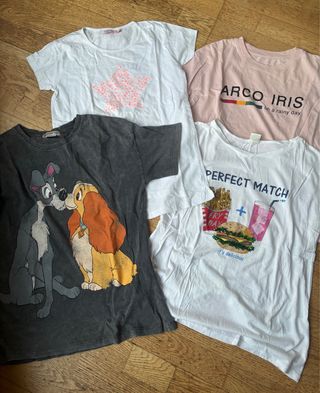 Lote 4 Camisetas Talla XS (14 años)