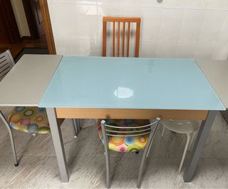 Mesa de cocina 100x60 extensible a 158cm .