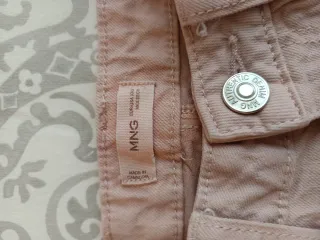 Pantalón cargo rosa palo Mango XXS