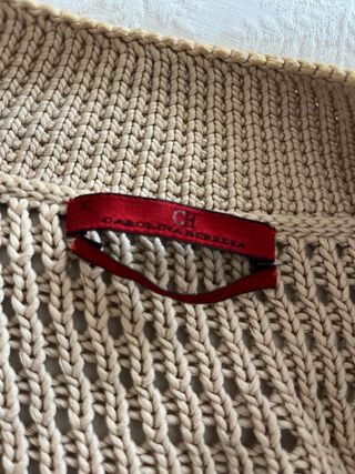 Chaqueta Carolina Herrera beige punto 100% algodón