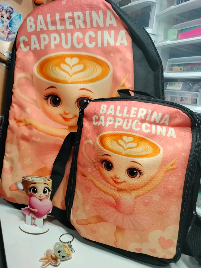 Mochila y neceser Ballerina Cappuccina