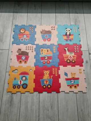 Tappeto gioco modulare con animali e numeri