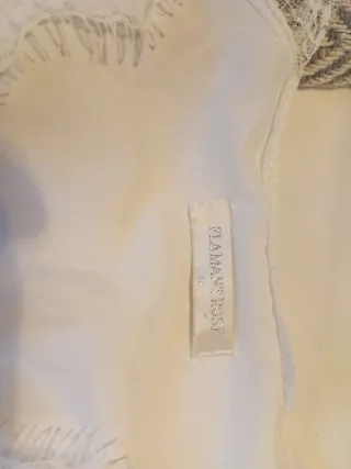 Blusa blanca encaje manga larga