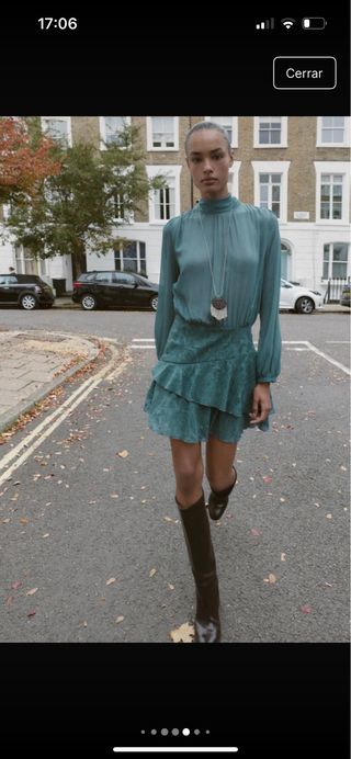 Vestido verde azulado talla L