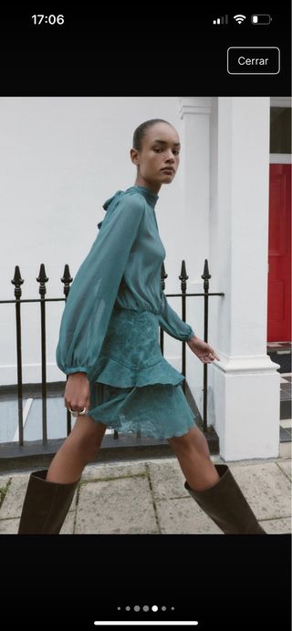 Vestido verde azulado talla L