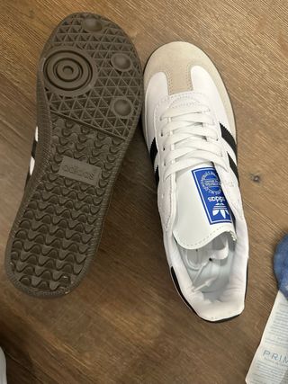 Zapatillas Adidas Samba Beige y Blanco