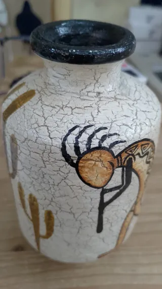 Vaso etnico dipinto Kokopelli