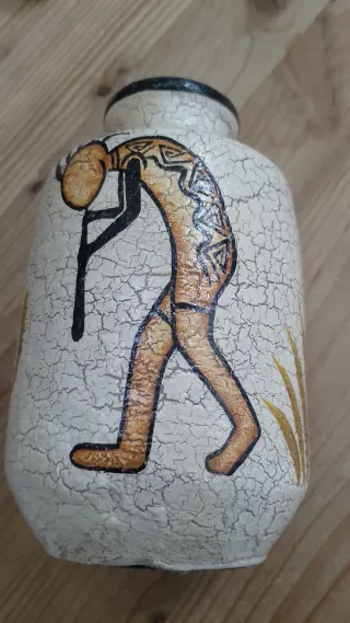 Vaso etnico dipinto Kokopelli