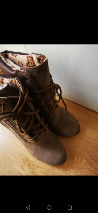 Botines T39 Beige/Marrón