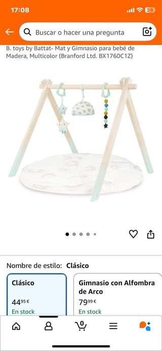 Gimnasio Bebé Madera B. Toys Battat