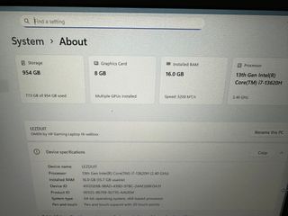 HP OMEN 16-wd0006ns Laptop da Gaming Nero