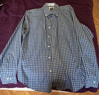 Camisa Pedro del Hierro Talla L Cuadros Azul