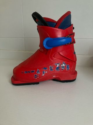 Bota de esquí infantil Salomon roja
