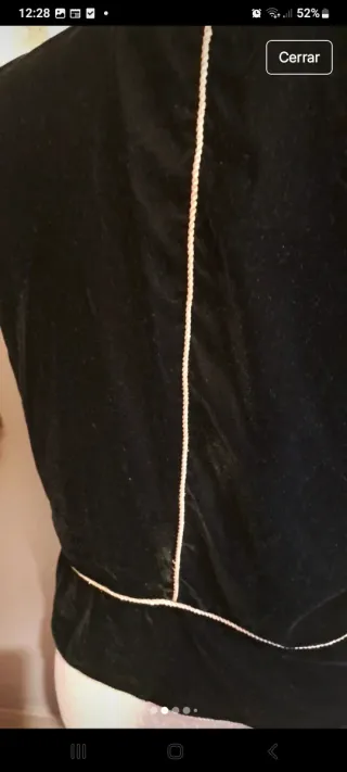 Chaleco ZARA Negro Dorado Bordado Talla Única