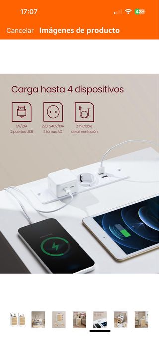 Mesita de noche VASAGLE 3 cajones