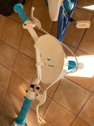 Bicicleta infantil de frozen azul con cesta