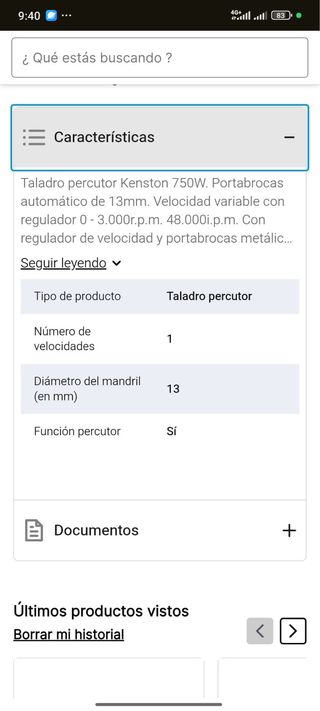 Taladro percutor Kenston 750W