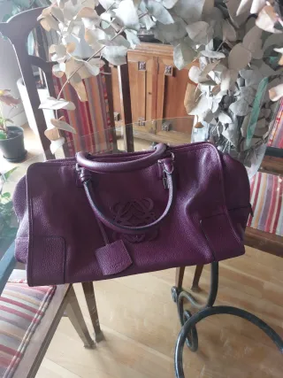 Bolso Loewe berengena Piel