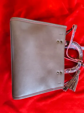 Bolso marrón multicolor