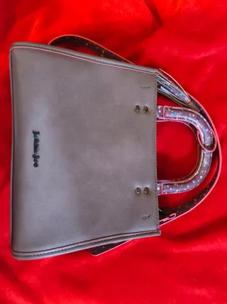 Bolso marrón multicolor