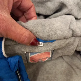 Giubbotto bambino blu con cappuccio e guanti