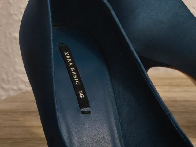 Zapatos de tacón Zara azul talla 36