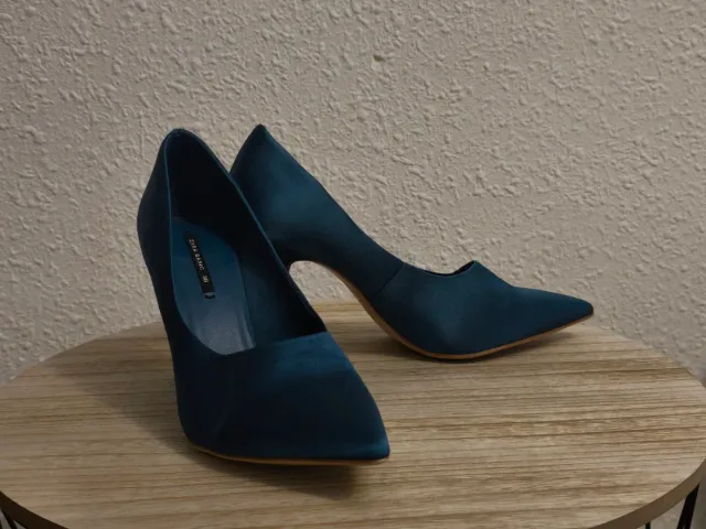Zapatos de tacón Zara azul talla 36