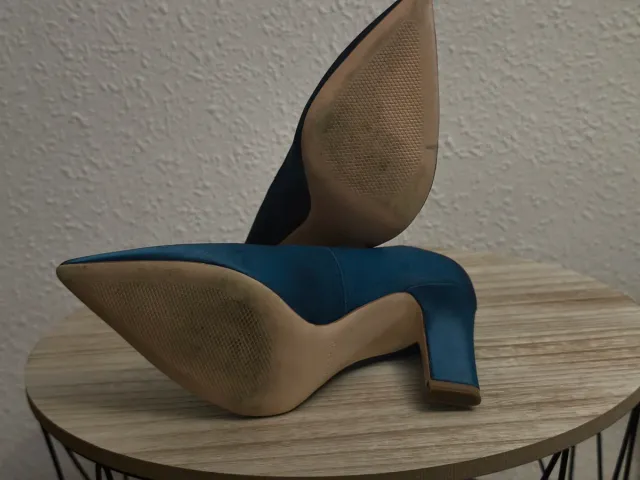 Zapatos de tacón Zara azul talla 36