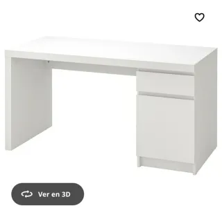 Scrivania Ikea Malm in legno con cassettiera